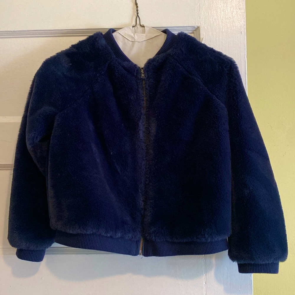 Kids Fur Bomber Jacket sz 7-8